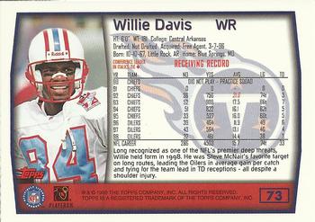 1999 Topps #73 Willie Davis Back