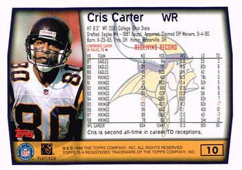 1999 Topps #10 Cris Carter Back