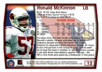 1999 Topps #12 Ronald McKinnon Back