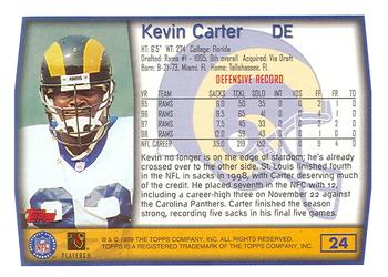 1999 Topps #24 Kevin Carter Back