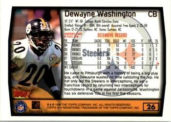 1999 Topps #26 DeWayne Washington Back
