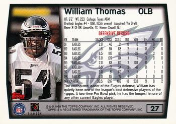 1999 Topps #27 William Thomas Back
