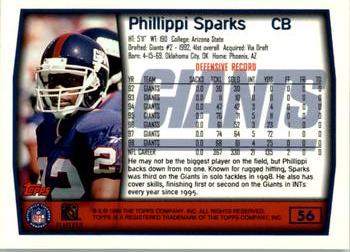 1999 Topps #56 Phillippi Sparks Back