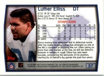 1999 Topps #57 Luther Elliss Back