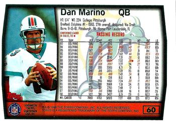 1999 Topps #60 Dan Marino Back