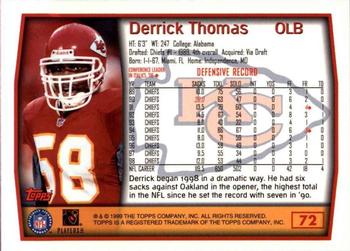 1999 Topps #72 Derrick Thomas Back