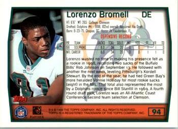 1999 Topps #94 Lorenzo Bromell Back