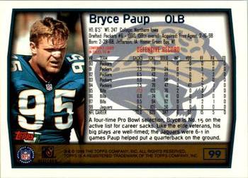 1999 Topps #99 Bryce Paup Back