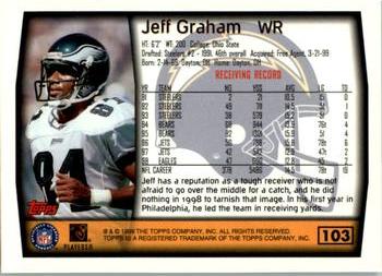 1999 Topps #103 Jeff Graham Back