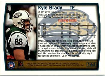 1999 Topps #165 Kyle Brady Back