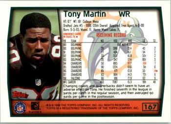 1999 Topps #167 Tony Martin Back