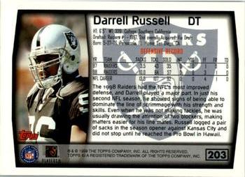 1999 Topps #203 Darrell Russell Back