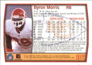 1999 Topps #217 Byron Morris Back