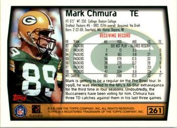 1999 Topps #261 Mark Chmura Back