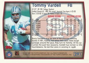 1999 Topps #291 Tommy Vardell Back