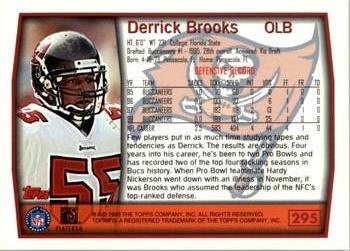 1999 Topps #295 Derrick Brooks Back