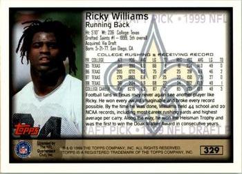 1999 Topps #329 Ricky Williams Back