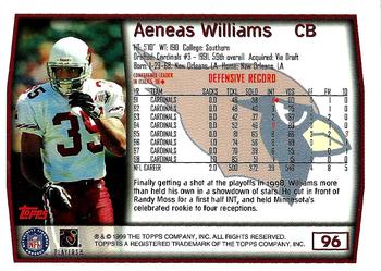 1999 Topps #96 Aeneas Williams Back