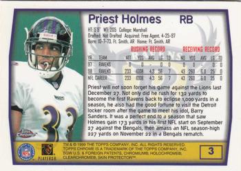1999 Topps Chrome #3 Priest Holmes Back
