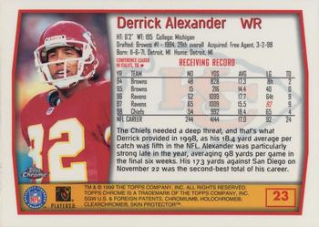 1999 Topps Chrome #23 Derrick Alexander Back