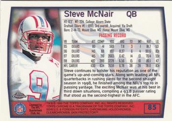 1999 Topps Chrome #85 Steve McNair Back