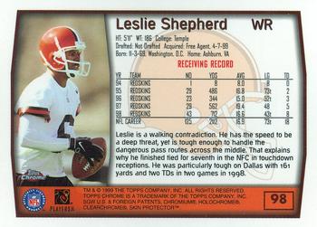 1999 Topps Chrome #98 Leslie Shepherd Back