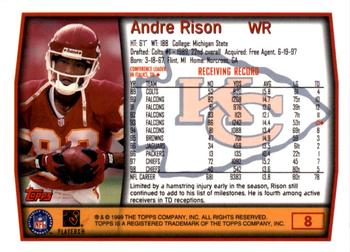 1999 Topps - Topps Collection #8 Andre Rison Back
