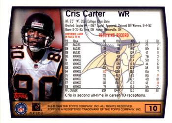 1999 Topps - Topps Collection #10 Cris Carter Back