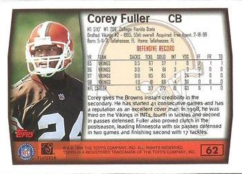 1999 Topps - Topps Collection #62 Corey Fuller Back