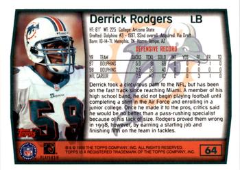 1999 Topps - Topps Collection #64 Derrick Rodgers Back