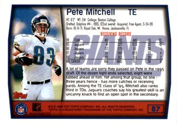 1999 Topps - Topps Collection #87 Pete Mitchell Back