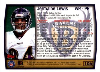 1999 Topps - Topps Collection #106 Jermaine Lewis Back