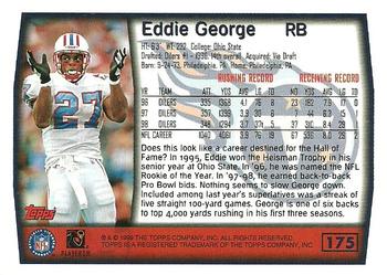 1999 Topps - Topps Collection #175 Eddie George Back
