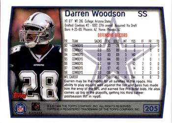 1999 Topps - Topps Collection #205 Darren Woodson Back