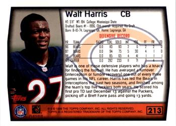 1999 Topps - Topps Collection #213 Walt Harris Back