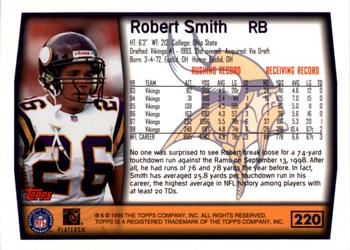 1999 Topps - Topps Collection #220 Robert Smith Back