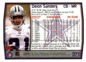1999 Topps - Topps Collection #272 Deion Sanders Back