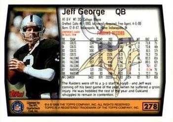 1999 Topps - Topps Collection #278 Jeff George Back