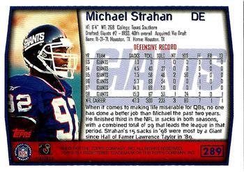1999 Topps - Topps Collection #289 Michael Strahan Back