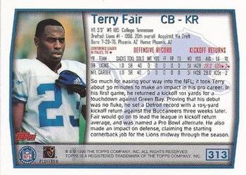 1999 Topps - Topps Collection #313 Terry Fair Back
