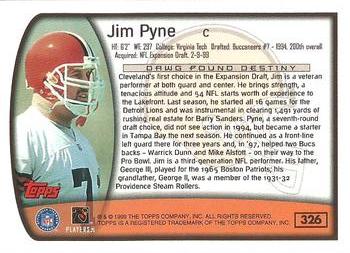 1999 Topps - Topps Collection #326 Jim Pyne Back