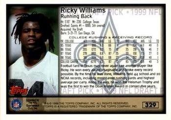 1999 Topps - Topps Collection #329 Ricky Williams Back