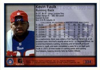 1999 Topps - Topps Collection #334 Kevin Faulk Back