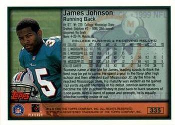 1999 Topps - Topps Collection #335 James Johnson Back