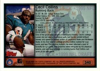 1999 Topps - Topps Collection #340 Cecil Collins Back