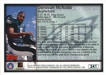 1999 Topps - Topps Collection #341 Donovan McNabb Back