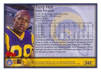 1999 Topps - Topps Collection #343 Torry Holt Back