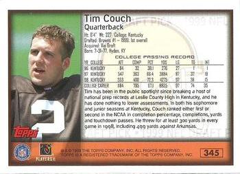 1999 Topps - Topps Collection #345 Tim Couch Back