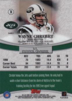 1999 Topps Gold Label #38 Wayne Chrebet Back
