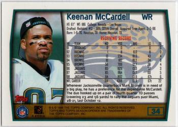 1999 Topps Season Opener #34 Keenan McCardell Back